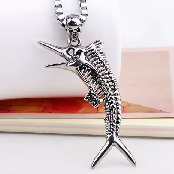 Other - Skeleton Fish Necklace